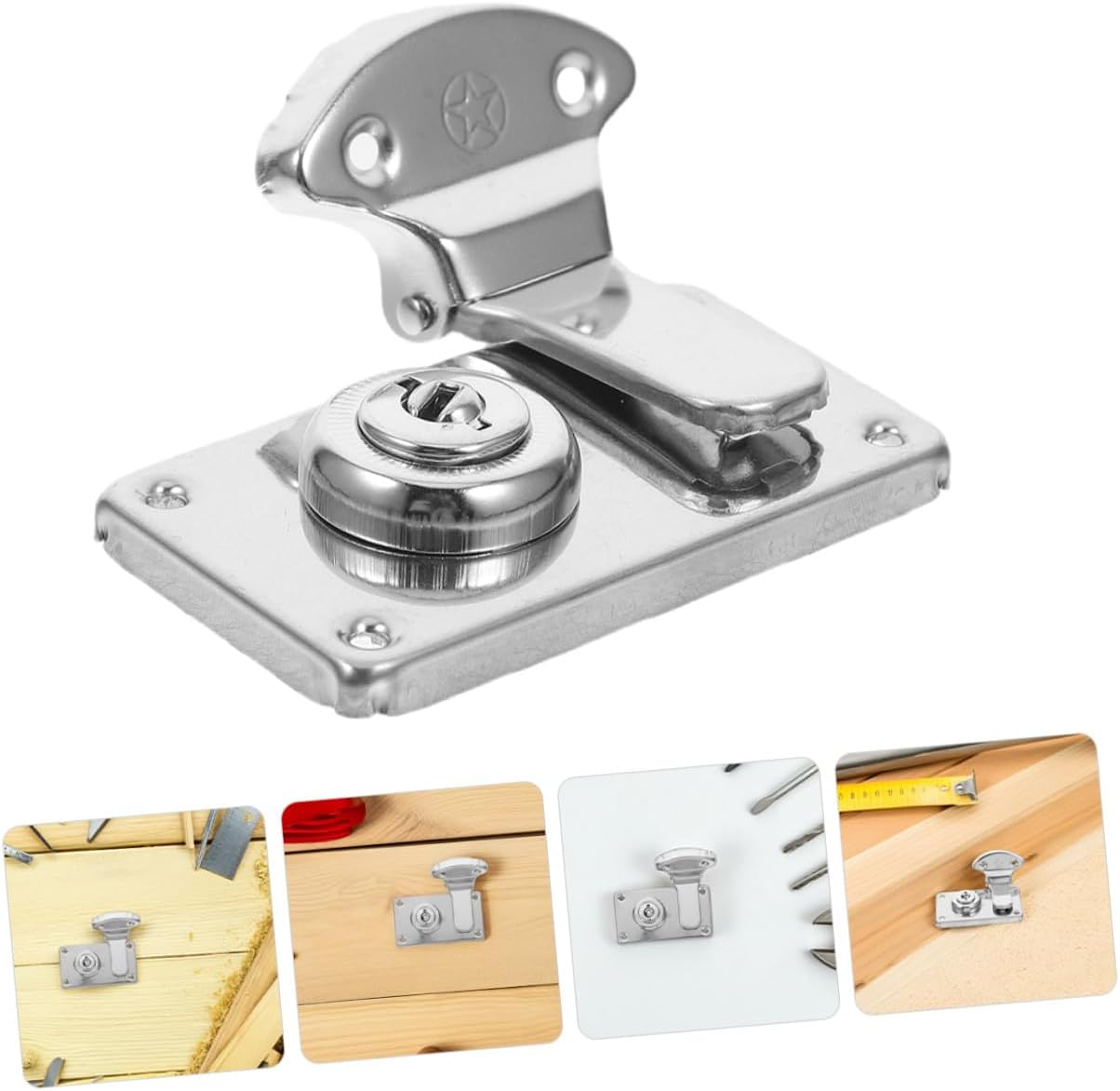 ⚒️ Bau & Montage – 4 Stück Teiliges Retro Metallverschluss Antikes Design Kleine Schlossriegel für Holzkisten Praktische Überfälle für Koffer Schmuckkästchen und Werkzeugkoffer Einfache Montage – Bild 8