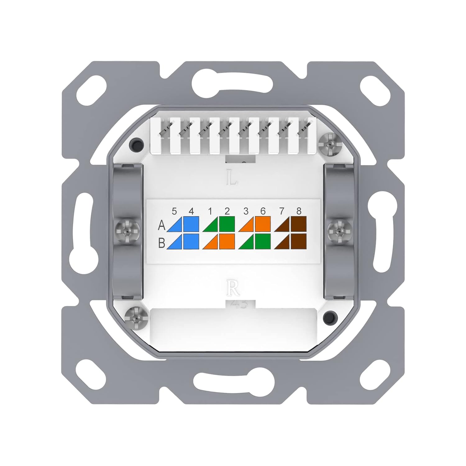 ⚡ Elektro & Technik – VCELINK Netzwerkdose Cat6A Universal, 1 x RJ45 Port LAN Buchse geschirmt, Datendose Aufputz oder Unterputz, RJ45 Buchse, 10 Gigabit Ethernet Netzwerk AP Buchse, POE, CAT7 CAT6 CAT5, Weiß – Bild 3