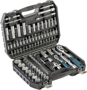 🚗 KFZ & Werkstatt – HÖGERT TECHNIK Tool Set 95 Pieces CrV Ratchet 1/4 Inch and 1/2 Inch Socket Set Screwdriver Bits and Accessories Chrome Vanadium Steel in Robust Case