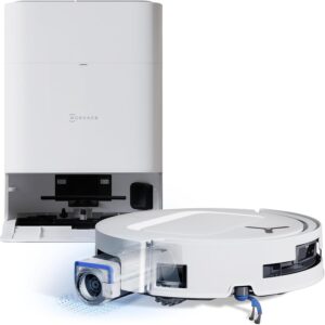 ⚡ Elektro & Technik – ECOVACS Deebot T80 Omni Roboterstaubsauger mit Wischfunktion, 18.000 Pa, OZMO Roller Wischwalze mit kontinuierlicher Frischwasser-Selbstreinigung, ZeroTangle 3.0, Wischwäsche mit 40–75 °C heißem Wasser, Weiß