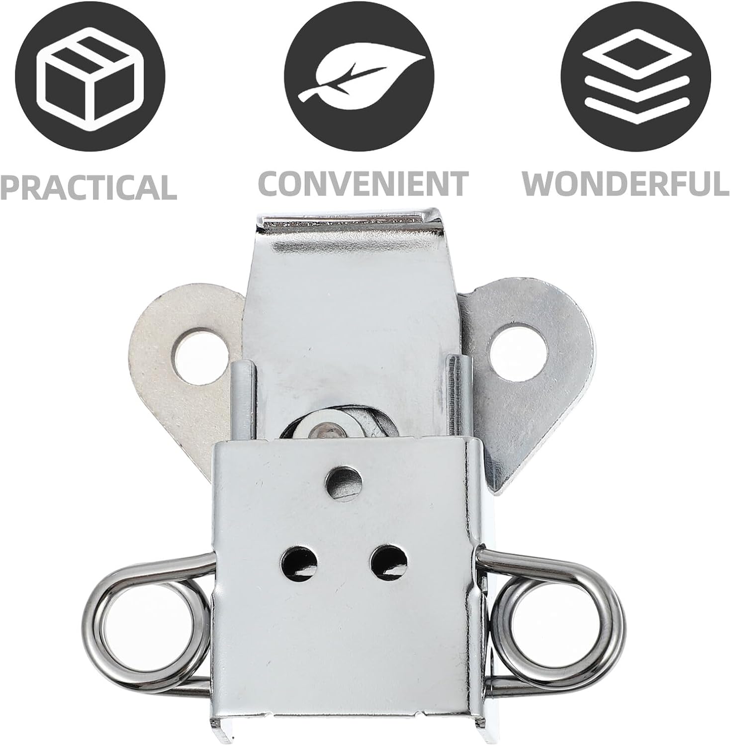 ⚒️ Bau & Montage – OUNONA Zinklegierung Twists Latch Schloss Federbelastetes Verriegelungsschloss für kleine Kisten Werkzeugkoffer und Schränke Langlebige, einfache Montage, geeignet für Holzprojekte – Bild 2