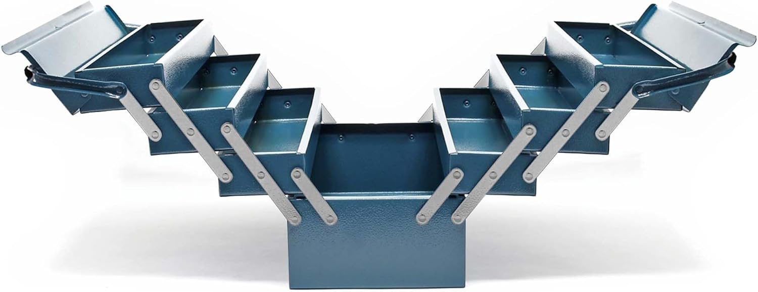 🔥 Angebote & Aktionen – Wiltec Steel Tool Box 420 x 200 x 250 mm with 7 Compartments, Durable Tool Box with Handle, Tool Box – Bild 4
