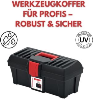 🔥 Angebote & Aktionen – Empty Tool Box - 40.0 x 20.0 x 18.6 cm Robust Tool Box/Workshop Box - Waterproof & Dustproof - Empty Plastic Toolbox - Made in the EU