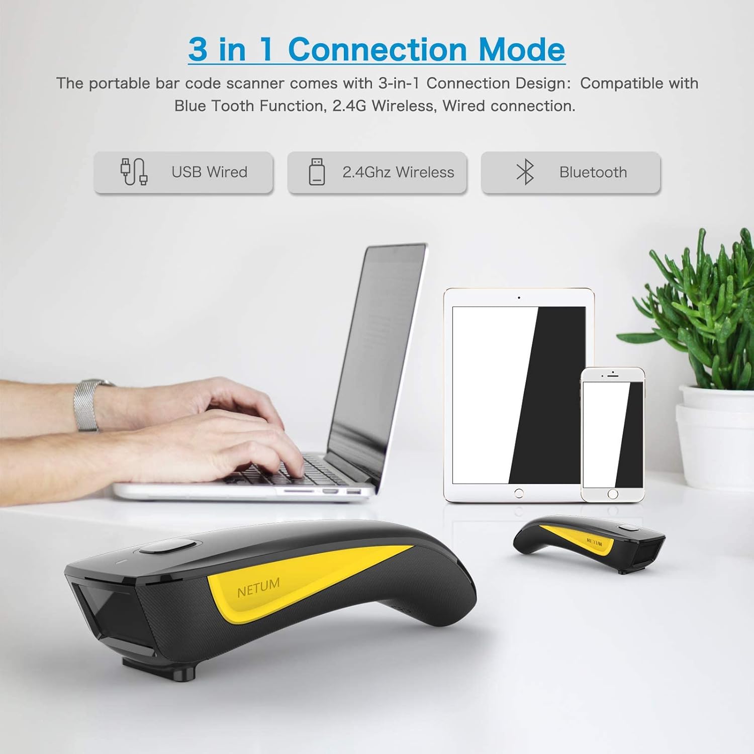 ⚡ Elektro & Technik – NETUM C750 Kabelloser Barcode-Scanner, Bluetooth-kompatibel, kleiner Taschen-USB-1D-2D-QR-Code-Scanner für Inventar, Barcode-Bildleser für Tablet, iPhone, iPad, Android, iOS, PC, POS – Bild 3