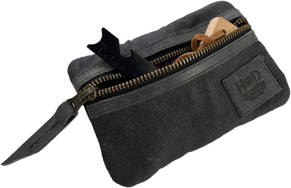 ⚒️ Bau & Montage – Hide & Drink, Multi-Tool-Taschentasche, kompakte Mehrzweck-EDC-Reißverschlusstasche, Mini-Camping-Werkzeugkoffer, gewachstes Canvas, Messerholster, handgefertigter schlanker Organizer – Bild 4