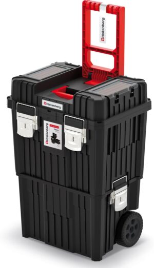 🔥 Angebote & Aktionen – Kistenberg 2-in-1 Tool Trolley, Tool Box, Workshop Case, Rolling Workshop (Clamp Clasps, Organiser in Lid, Dustproof, 450 x 360 x 640 mm (with Metal Closure)