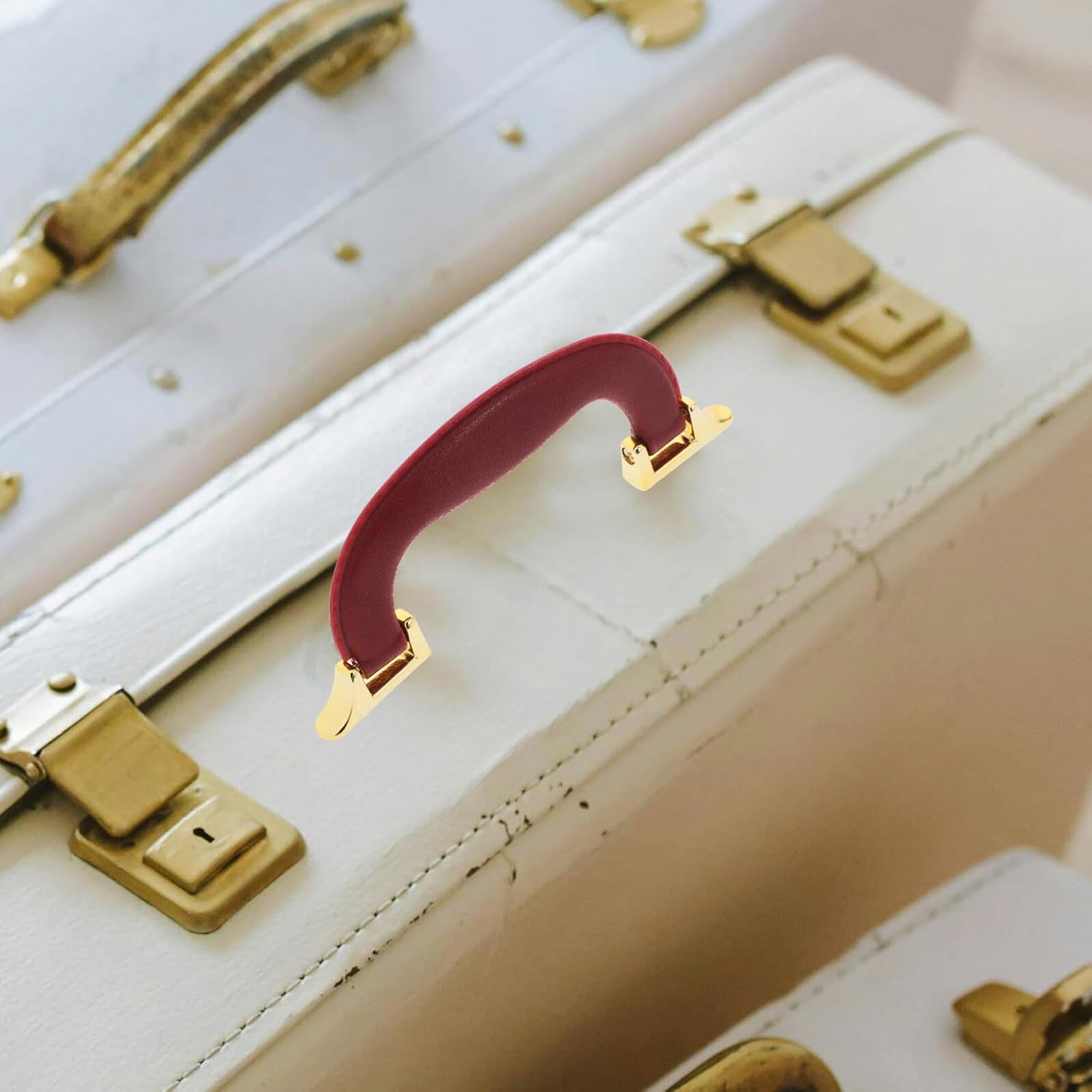 ⚒️ Bau & Montage – 2 Stück teiliges Kunstleder Koffergriff Ersatzgriff Pull Handle Griff für Verpackungsboxen Werkzeugkoffer Koffer Ergonomisch Weich Langlebig Einfache Montage – Bild 6