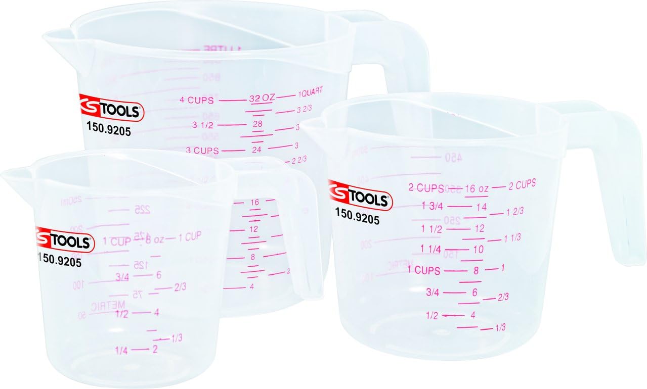 🚗 KFZ & Werkstatt – KS Tools 150.9205 Measuring cup set, 3 pcs