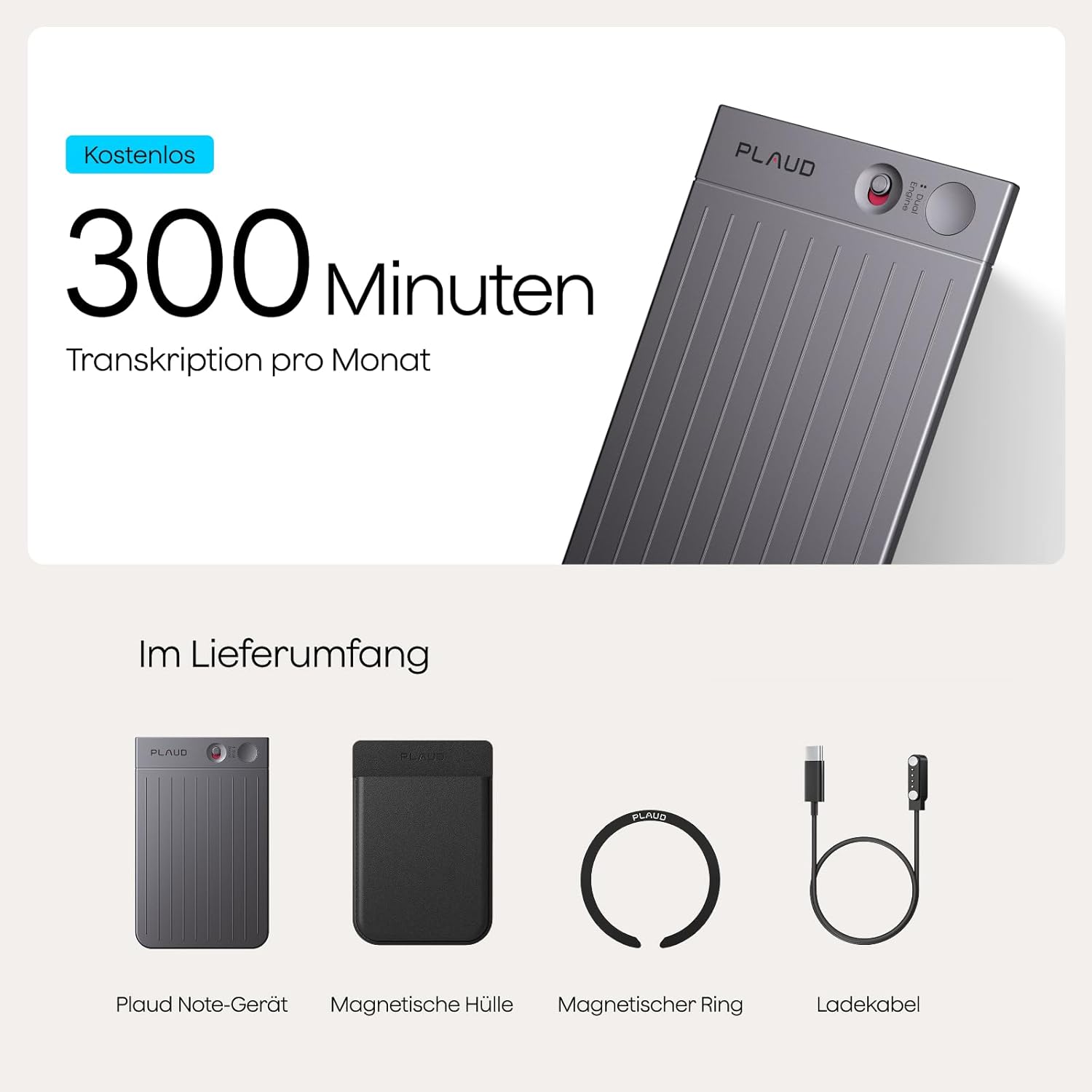 ⚡ Elektro & Technik – PLAUD NOTE AI Digital Voice Recorder, 64 GB Aufnahmegerät mit ChatGPT 4o zum Transkribieren und Zusammenfassen, One-Touch-Aufnahme, Rauschunterdrückung, 30 Stunden Aufnahme für Vorlesungen – Bild 10