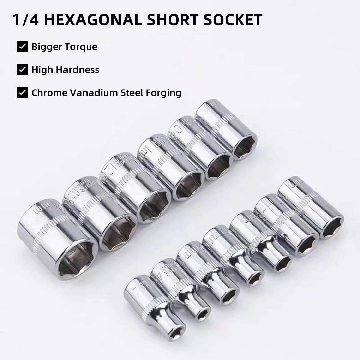 🚗 KFZ & Werkstatt – YWHWXB 12 Piece Socket Set with Ratchet Wrench and Extension Bar Metric SAE Mechanic Tool Set – Bild 8