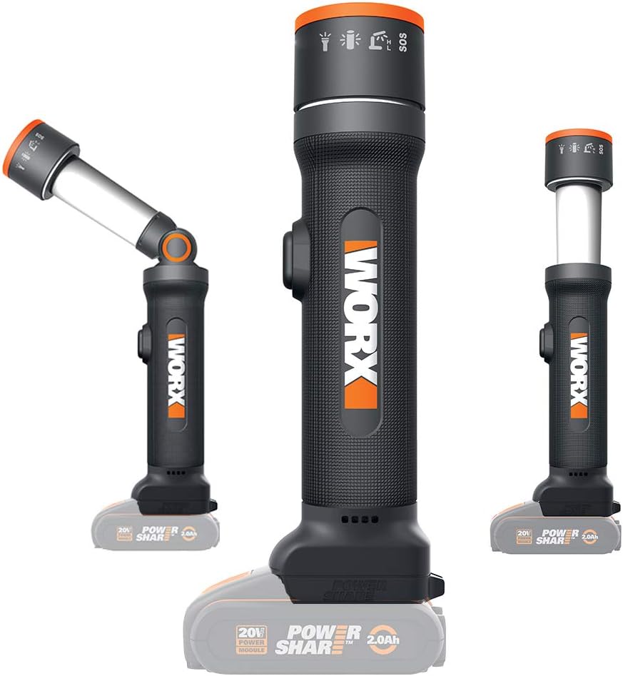 ⚡ Elektro & Technik – WORX WX027.9 – LED-Taschenlampe, 4 Funktionen, 20 VS/Bat