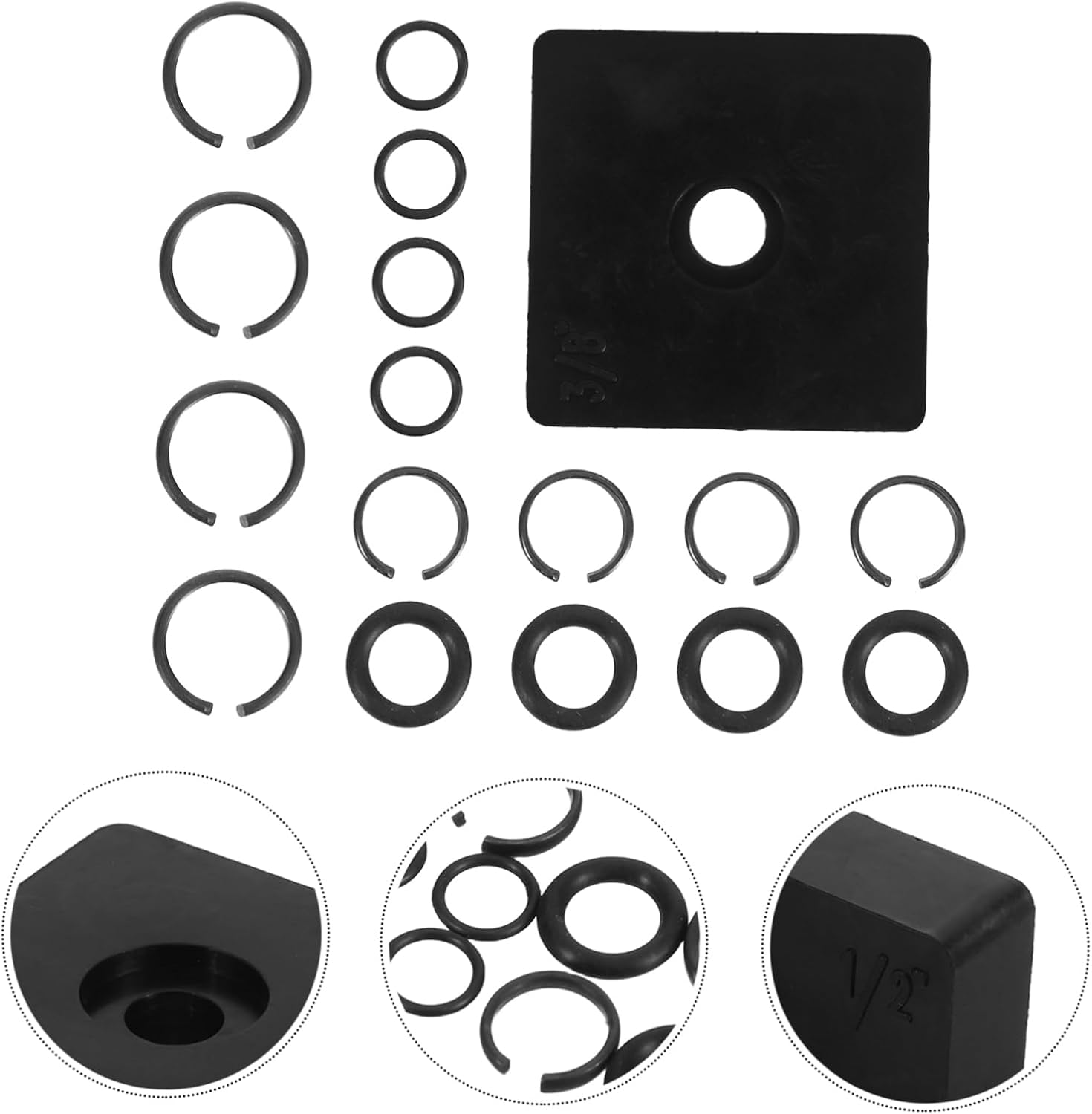 🚗 KFZ & Werkstatt – MAGICLULU Pack of 17 Ring Holder for Impact Tools, Circlip with O-ring, Compatible with Mounting Tools, Retaining Ring for Impact Wrench, Replacement for Pneumatic Wrenches – Bild 8
