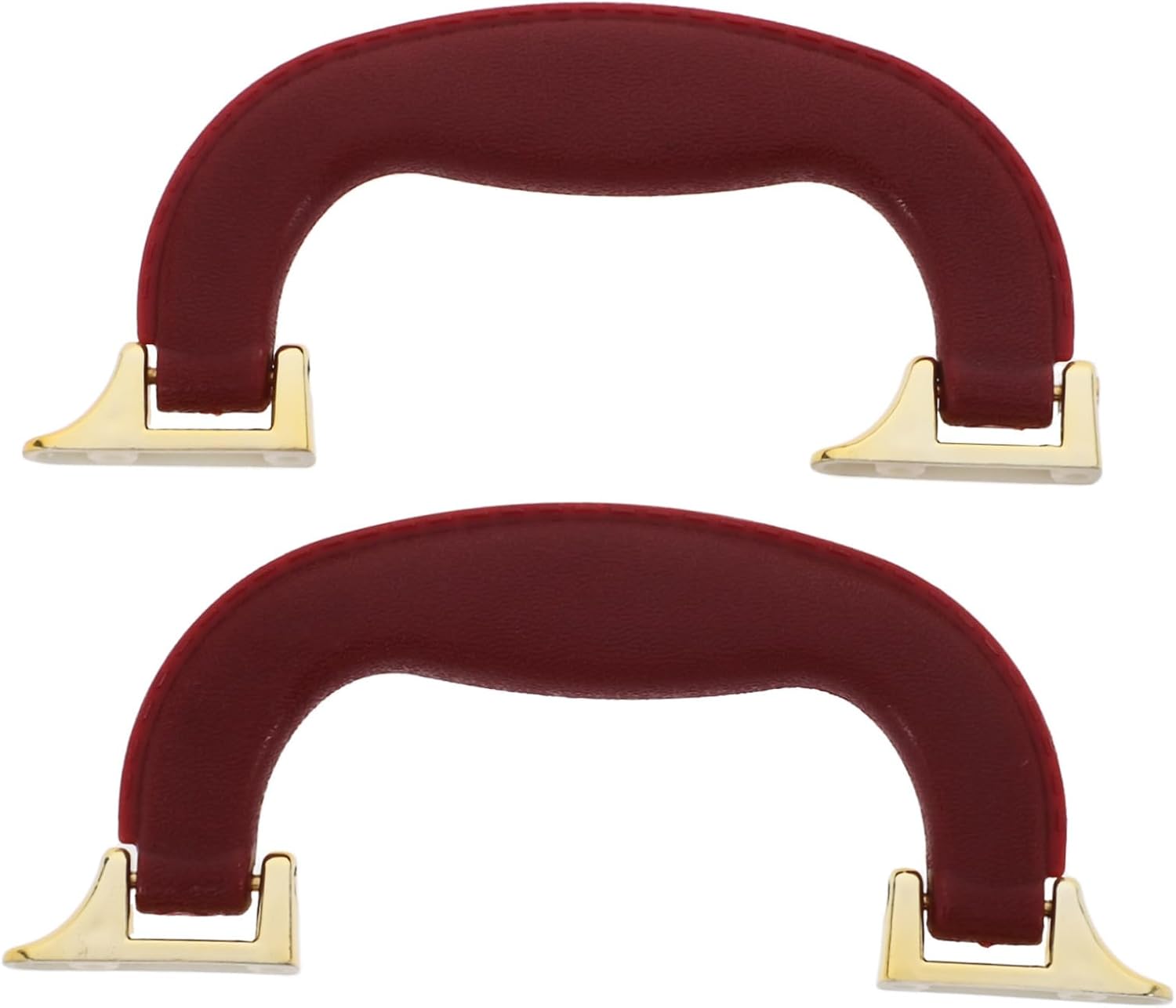 ⚒️ Bau & Montage – NUOBESTY 2 Stück rote Gepäckgriffe aus PU-Leder für Koffer, Ledergriffe für Schubladen, Ersatzteile, ergonomischer Griff