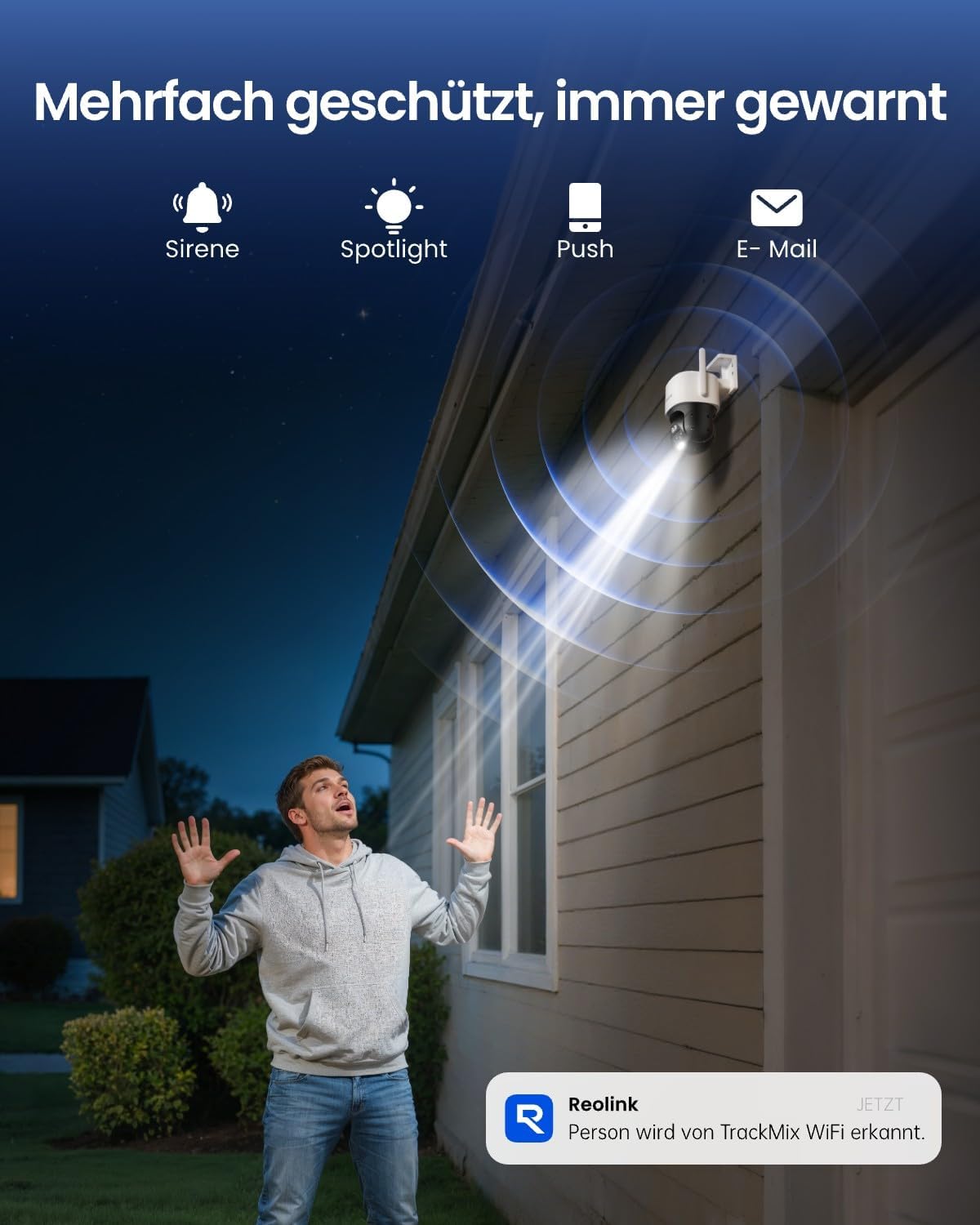 ⚡ Elektro & Technik – Reolink 4K 8MP Wi-Fi 6 PTZ Überwachungskamera für den Außenbereich mit Dual-Objektiv, Auto-Tracking-Zoom, WiFi-Kamera für den Außenbereich mit 3 intelligenten Erkennungsmodi, 30 m Farb-Nachtsicht, Außenkamera, Dual View, TrackMix WiFi – Bild 6