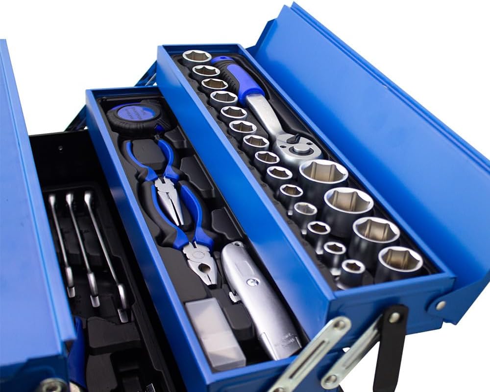🔥 Angebote & Aktionen – Bituxx Metal Tool Box Hinged with Handles 85-Piece Tool Set – Bild 5