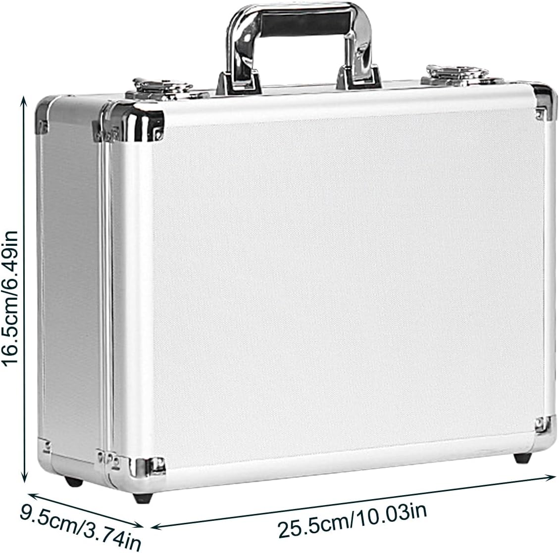 ⚡ Elektro & Technik – Kleine Aluminiumbox, Aluminiumkoffer, Werkzeugkoffer, Werkzeugkoffer aus Aluminium mit leerer Aluminiumbox, Aluminium-Werkzeugkasten, Werkzeugaufbewahrung für Elektriker, stoßfester Hartschalenkoffer, 25,5 x 16,5 x 9,5 cm – Bild 3