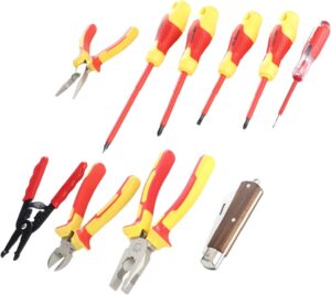 ⚡ Elektro & Technik – CHICIRIS Elektriker-Werkzeugset mit isolierten Schraubendrehern und Zangen für die Reparatur von Elektrogeräten, 10-teiliges Werkzeugset für professionelle Elektriker und Heimwerker