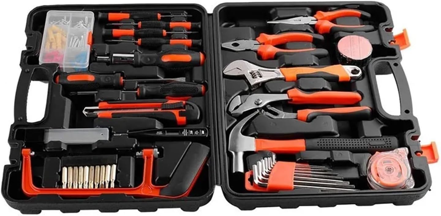 ⚡ Elektro & Technik – Werkzeugkasten, 100-teiliges Set, Aufbewahrung, Haushalt, Multi-Werkzeug, Haushalt, Elektriker, Zangen-Set – Bild 2