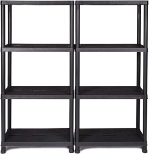 ⚒️ Bau & Montage – Ondis24 Regal, 60 x 30 x 138 (H) cm, 12 Zoll Steckregal, Kunststoff, Anthrazit, maximale Belastung 100 kg – Doppelpack