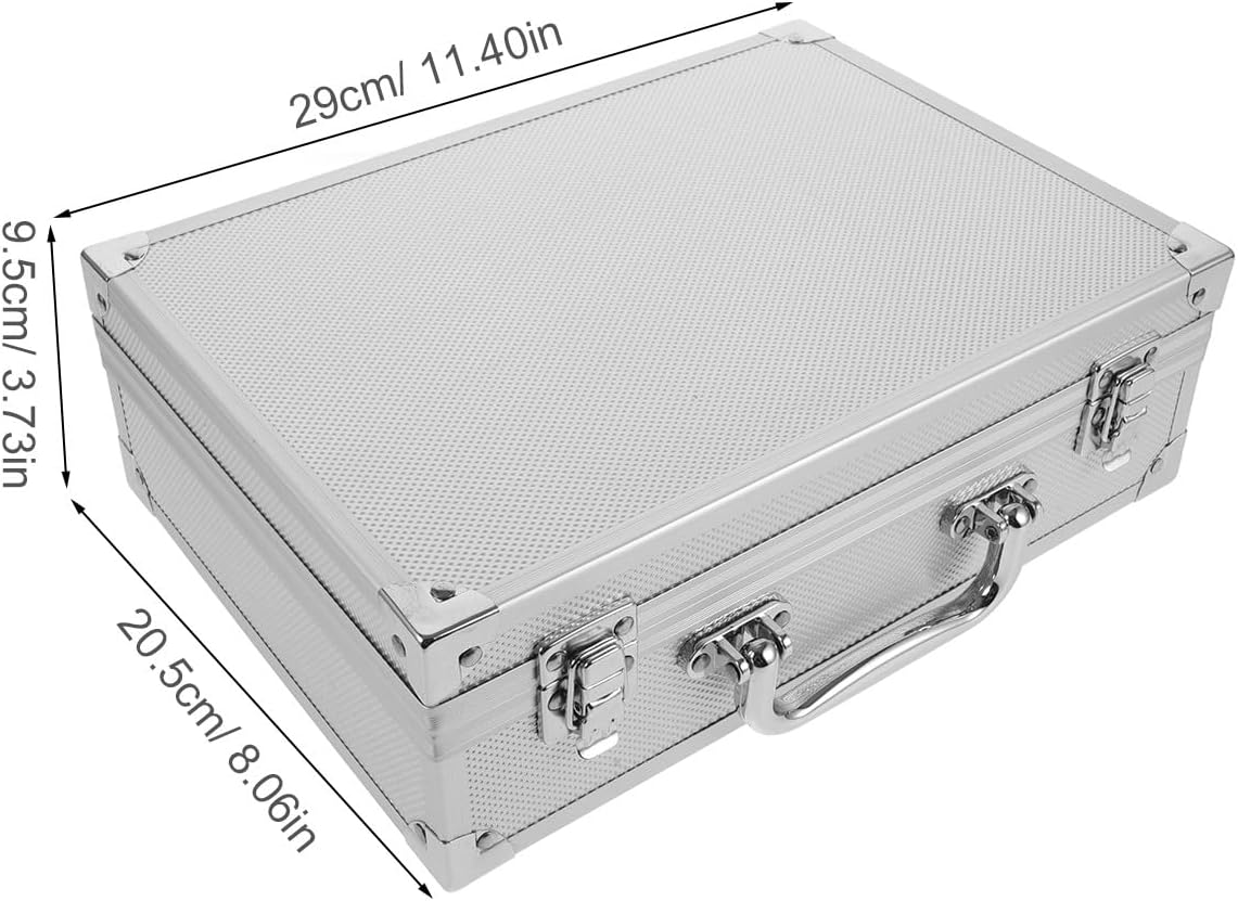 ⚒️ Bau & Montage – Healeved Aluminium Werkzeugkoffer Abschließbar mit Metallgriff Kompakte Aufbewahrungsbox 28X195X8cm für Handwerker und Bastler – Bild 2