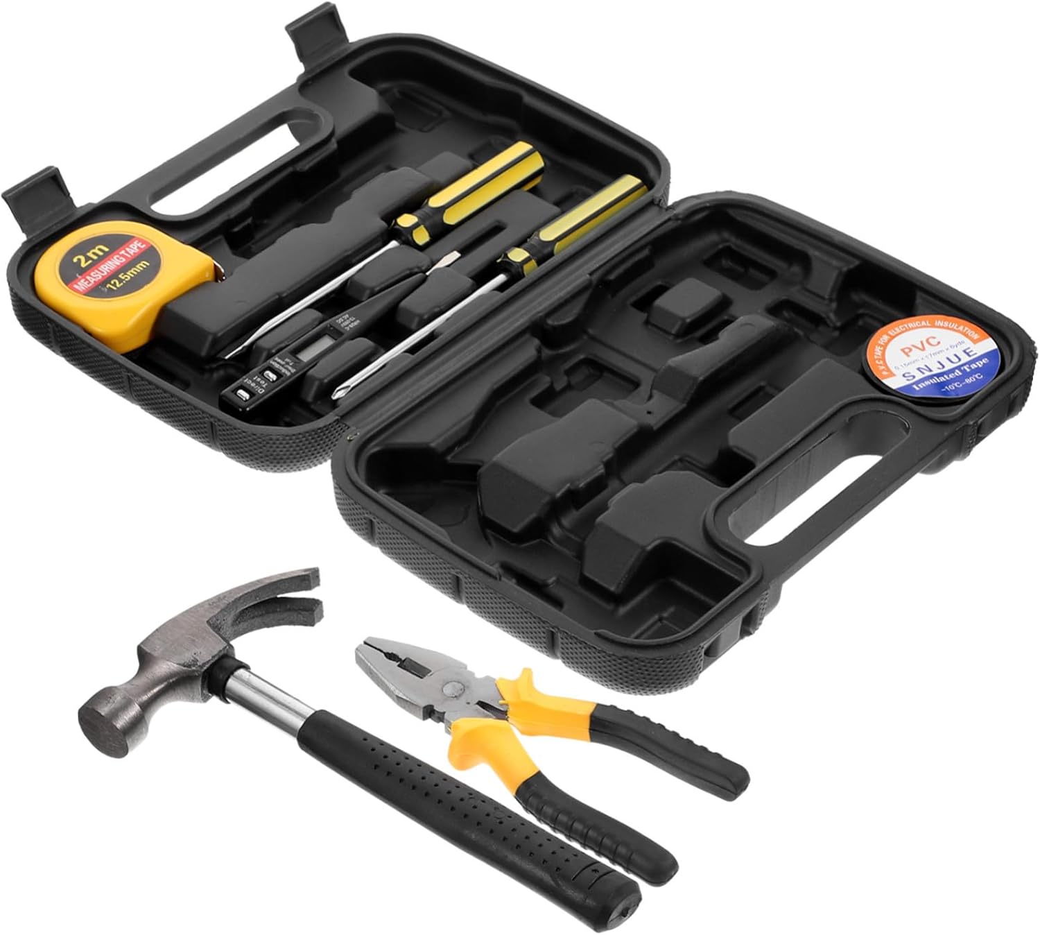 🔥 Angebote & Aktionen – Werkzeugkoffer mit Hammer Schraubendreher Maßband Zange Cutter Robuster Heimwerker Werkzeugkasten für Auto Reparatur und Haushalt Tragbar und Vielseitig Einsetzbar