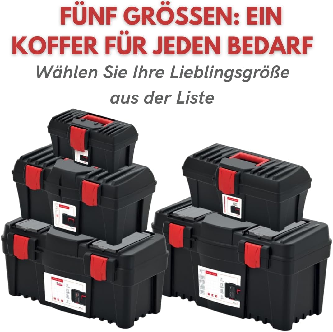 🔥 Angebote & Aktionen – Empty Tool Box - 40.0 x 20.0 x 18.6 cm Robust Tool Box/Workshop Box - Waterproof & Dustproof - Empty Plastic Toolbox - Made in the EU – Bild 2