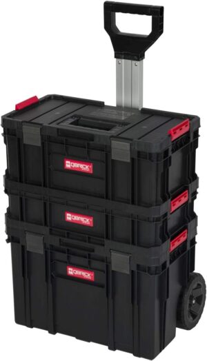 ⚡ Elektro & Technik – XL Mobiler Werkzeugschrank / Werkzeugwagen / Werkstattkoffer-Set - Werkstattwagen-Set aus der „Q-Brick“-Serie mit viel Zubehör B x T x H: 53 x 38 x 98 cm. Der mobile Allrounder für Home & Gewerbe.