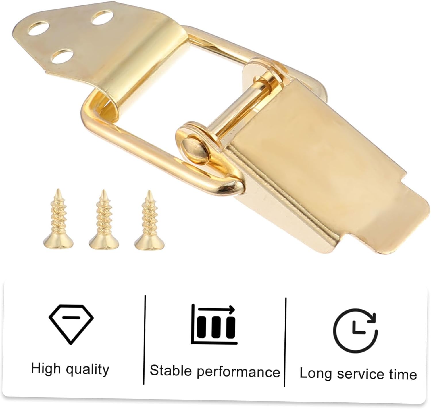 ⚒️ Bau & Montage – Gatuida 12 Stück Teiliges Vintage Eisen Toggle Verschluss Federbelastet Robust für Werkzeugkoffer Kistenboxen Ersatz Haspe Schloss Einfach Montage Gelb – Bild 6