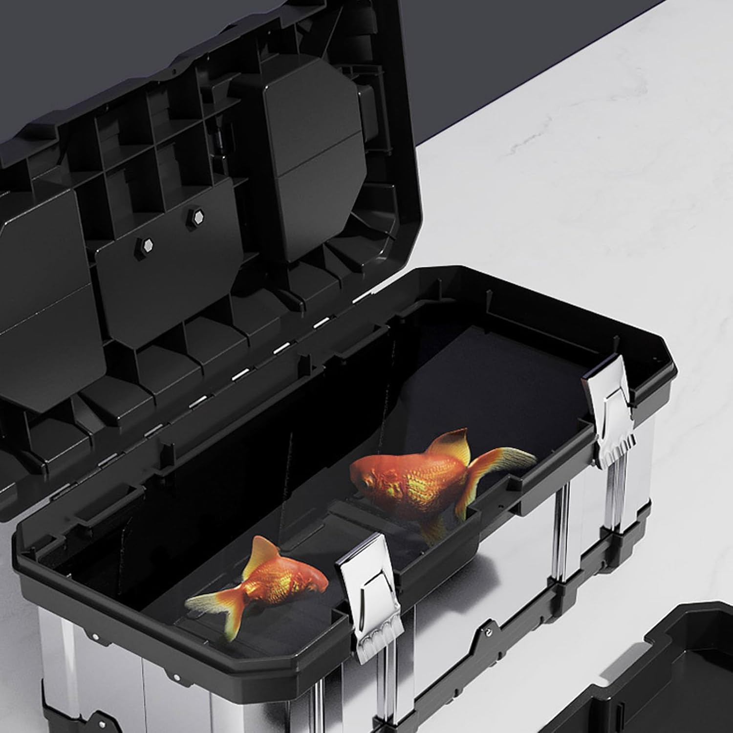 ⚡ Elektro & Technik – Werkzeugkoffer aus Edelstahl, hohe Härte, verstärkte Aufbewahrungsbox für Elektriker, Hardware, Anti-lose Werkzeugtasche, multifunktionales Werkzeugkasten-Set – Bild 8