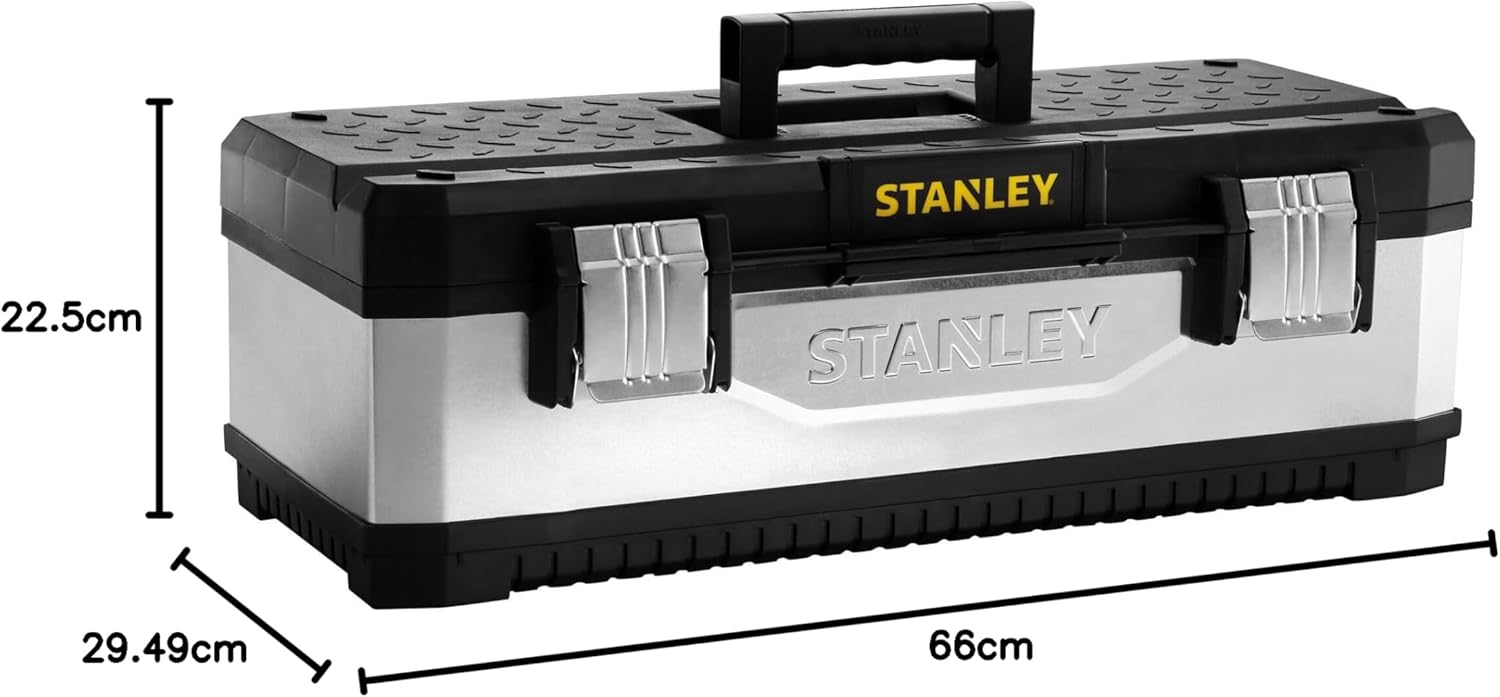 ⚒️ Bau & Montage – Stanley 195620 Werkzeugkasten aus verzinktem Metall, 26 Zoll – Bild 6