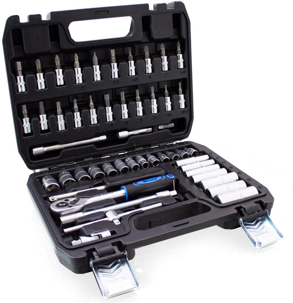 🔥 Angebote & Aktionen – BITUXX Tool Box 53-Piece Tool Ratchet Box 1/4 Inch Ratchet Box Socket Extensive 1/4 Inch Ratchet Set Including Nuts and Adapter