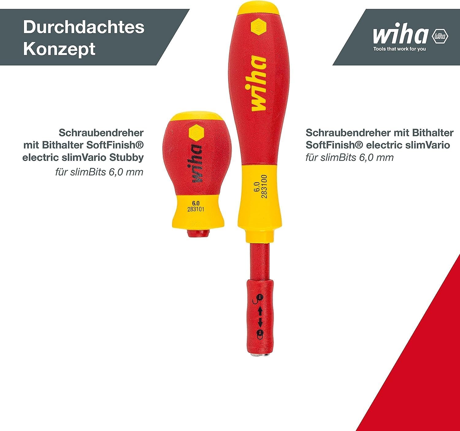 ⚡ Elektro & Technik – WIHA 2831T18, slimVario Schraubendreher- und Bitsatz, mit Stubby im Beutel, VDE-isoliert, (41231), 18-teilig, SCHLITZ - POZIDRIV - PHILIPS - SL/POZI - STAR - HEX – Bild 4