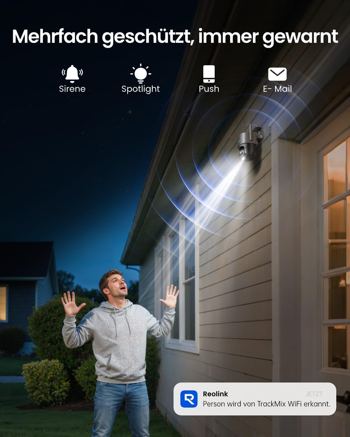 ⚡ Elektro & Technik – Reolink 4K 8MP Wi-Fi 6 PTZ Überwachungskamera für den Außenbereich WiFi mit Auto-Tracking-Zoom, Dual-Objektiv, Dual-Ansicht, WiFi-Kamera für den Außenbereich mit intelligenter Erkennung, Farbnachtsicht, Außenkamera, TrackMix WiFi – Bild 6