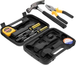 🚗 KFZ & Werkstatt – Hemobllo 9-Piece Tool Set, Multifunctional Tool Box for DIY and Automotive Repair, Robust Hand Tools for Precise Repairs and Maintenance, Compact and