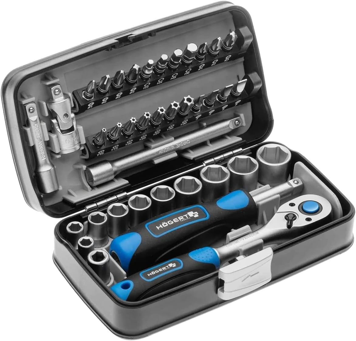🔥 Angebote & Aktionen – kwb Tool Case with Screwdriver Bits, 42 Pieces, Filled, Robust and High Quality & Högert Technology - Tool Set I Socket Spanner, Bits and Equipment 1/4 Inch – Bild 5