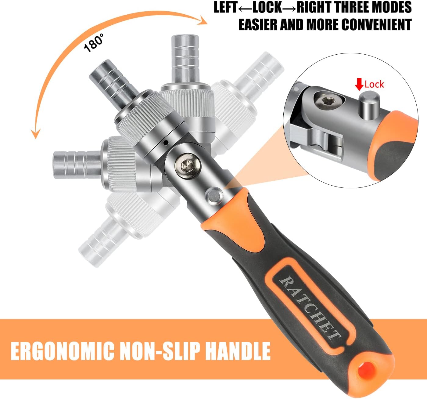 🔥 Angebote & Aktionen – Tool Set, Socket Spanner Set, 38 Pieces, Ratchet Box with 1/4 Inch Reversible Ratchet, Tool Box, Cr-V, Bit Set, Screwdriver Tool Box for Car – Bild 3