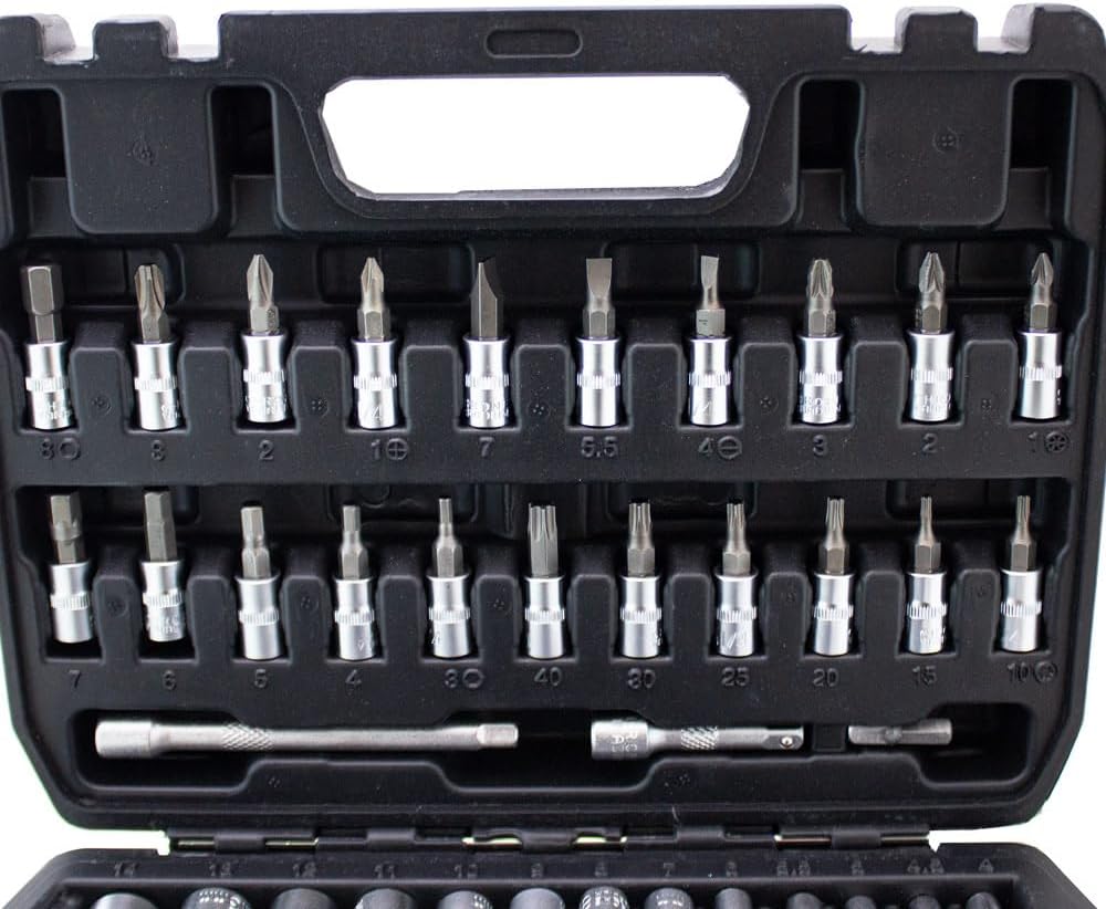 🔥 Angebote & Aktionen – BITUXX Tool Box 53-Piece Tool Ratchet Box 1/4 Inch Ratchet Box Socket Extensive 1/4 Inch Ratchet Set Including Nuts and Adapter – Bild 3