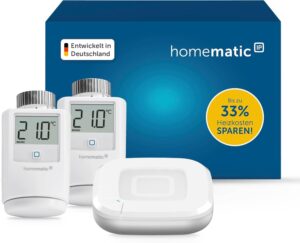 🔥 Angebote & Aktionen – Homematic IP Access Point 2 + 2 x Radiator Thermostat, Smart Home, Digital Thermostat Heating, Control via App, Alexa, Google Home, Easy Installation, Energy Saving