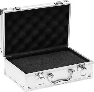 ⚡ Elektro & Technik – Kleine Aluminiumbox, Aluminiumkoffer, Werkzeugkoffer, Werkzeugkoffer aus Aluminium mit leerer Aluminiumbox, Aluminium-Werkzeugkasten, Werkzeugaufbewahrung für Elektriker, stoßfester Hartschalenkoffer, 25,5 x 16,5 x 9,5 cm