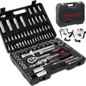 🚗 KFZ & Werkstatt – Monzana Socket Set, Chrome Vanadium Steel, Transport Case, Nut Box, Ratchet Box