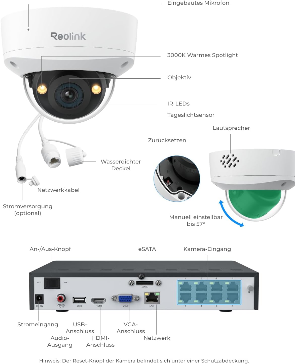 ⚡ Elektro & Technik – Reolink 12MP PoE-Überwachungskamera-Set mit 4x IK10 vandalensicheren Außenkameras, 145° Weitwinkel, Farbnachtsicht, Personen-/Fahrzeug-/Tiererkennung, 2-Wege-Audio, 8CH NVR mit 2TB HDD, RLK8-1200V4 – Bild 8