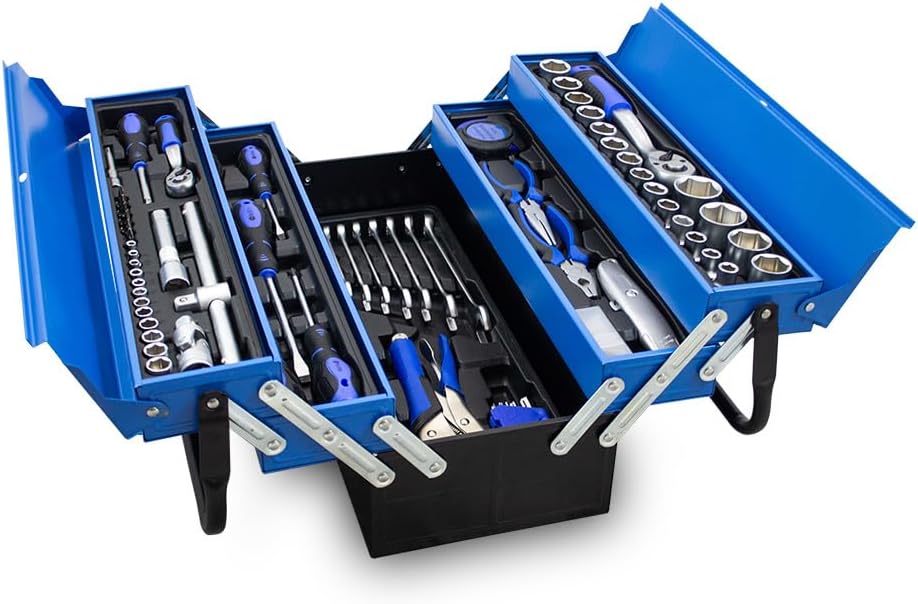 🔥 Angebote & Aktionen – Bituxx Metal Tool Box Hinged with Handles 85-Piece Tool Set