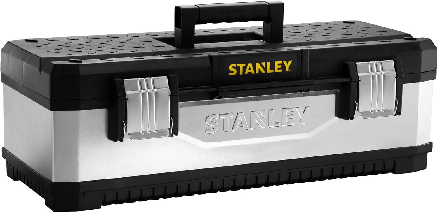 ⚒️ Bau & Montage – Stanley 195620 Werkzeugkasten aus verzinktem Metall, 26 Zoll