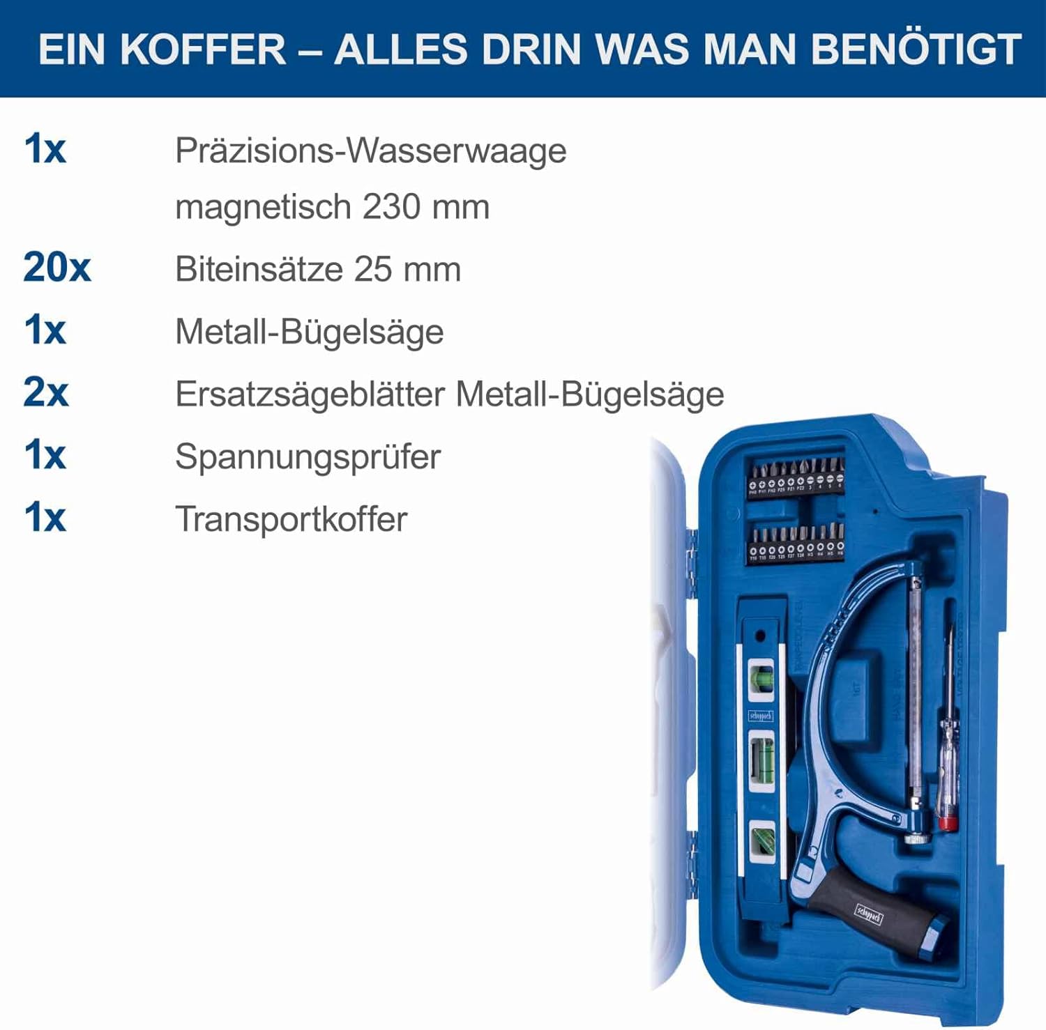 🚗 KFZ & Werkstatt – Scheppach TB99 Tool Box Filled 90-Piece Tool Set | Workshop Case Equipped with Wrench, Hammer, Pliers, Screwdriver, Tool Box Foldable for Workshop and Household – Bild 7