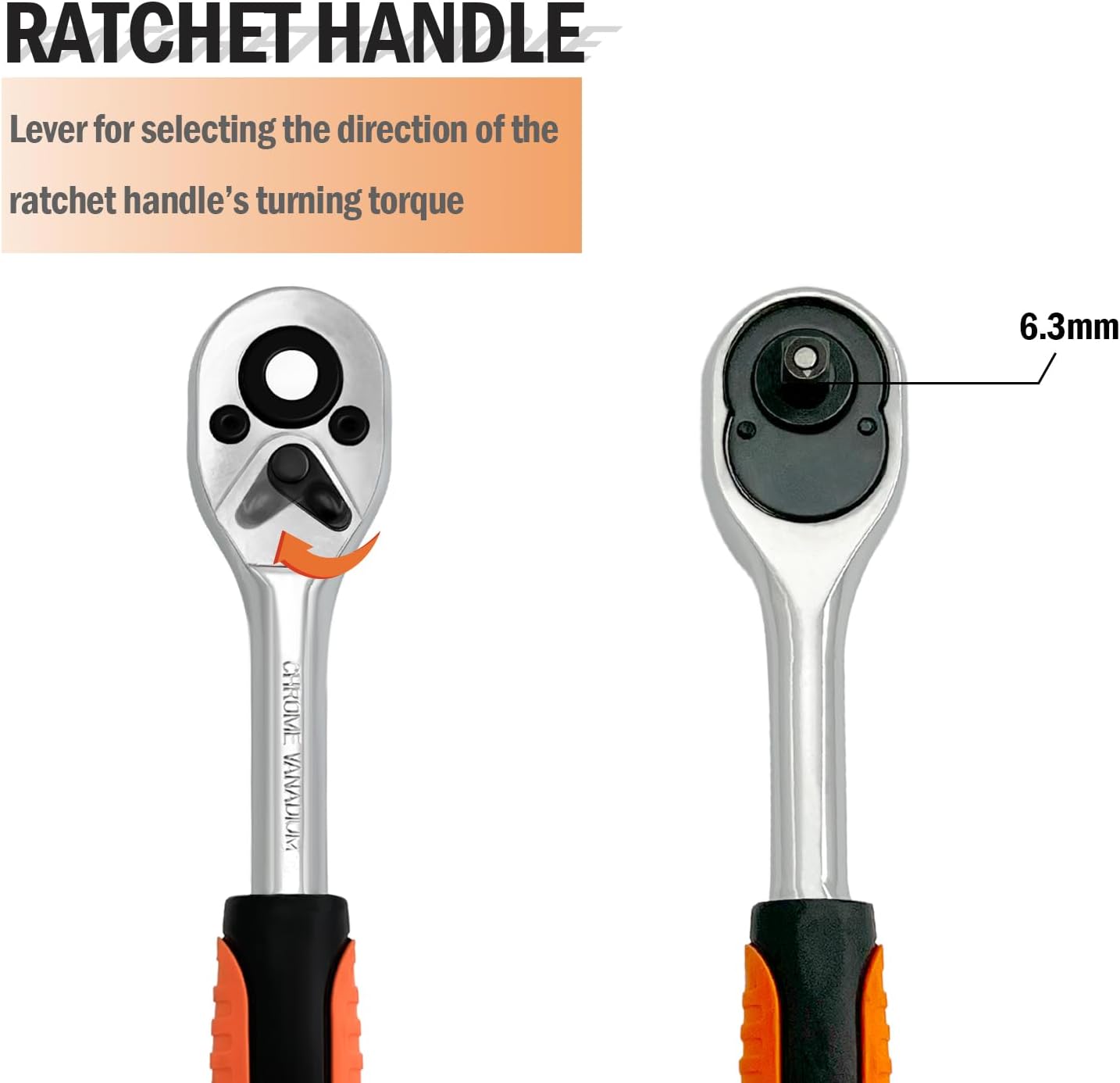 🚗 KFZ & Werkstatt – 1/4 Inch Professional Ratchet Set, Socket Spanner Set 1/4, Small Ratchet with 24 Teeth Precision Mechanics & Cr-V Bits, Complete Set with Quick Release, Extension, Organiser, Ratchet Wrench – Bild 4