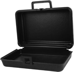 🚗 KFZ & Werkstatt – NUOBESTY 1 x Plastic Tool Box Water Garage Outdoor Weatherproof Car Tools Portable Mechanical Tools Key Case Tool Box Storage Container ABS Plastic Black