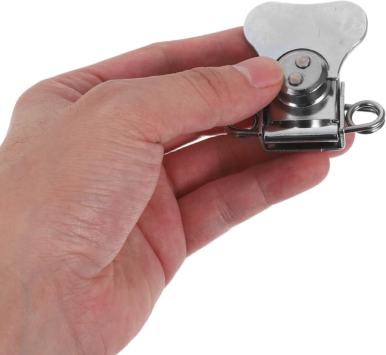⚒️ Bau & Montage – 2 Stück Teiliges Edelstahl Butterfly Latch Federbelasteter Kleiner Drehverschluss Platzsparend Robust für Werkzeugkoffer Kisten Instrumenten Ausrüstungsboxen Einfache Montage – Bild 4