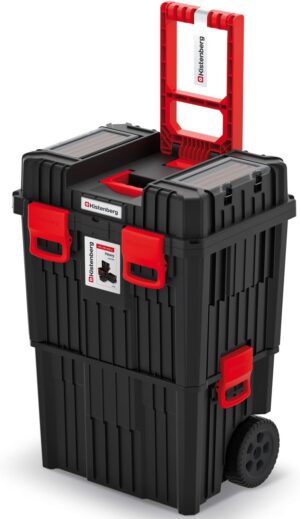 🔥 Angebote & Aktionen – Kistenberg 2-in-1 Tool Trolley, Tool Box, Workshop Case, Rolling Workshop (Clamp Clasps, Organiser in Lid, Dustproof, 450 x 360 x 640 mm (with Plastic Closure)