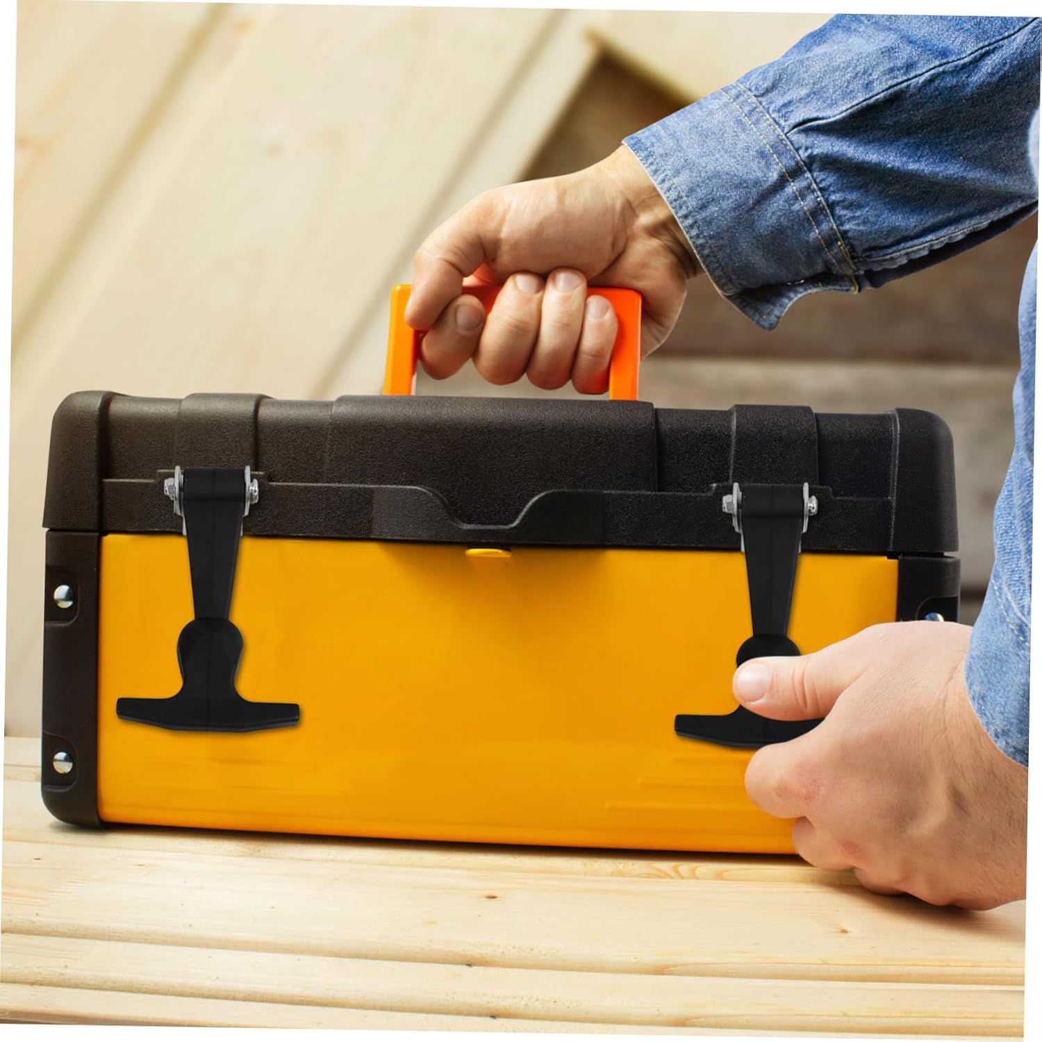 ⚒️ Bau & Montage – 2er-Pack flexible, verstellbare Spannschloss-Überfalle für Werkzeugkasten, Bootsluke mit schwarzem Gummiriegel, vielseitig, einfache Montage, langlebig – Bild 3