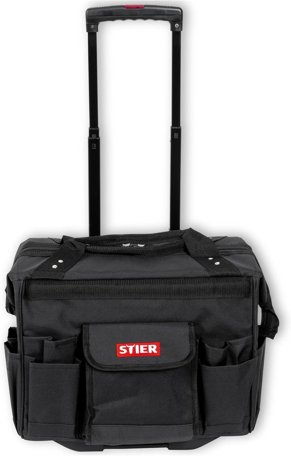 ⚡ Elektro & Technik – STIER Premium+ Werkzeugwagen, leer und unbestückt, schwarzer Werkzeugkasten, reißfestes Polyester, 19 Fächer, leichtgängige Rollen und ergonomischer Griff für bequemen Transport